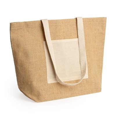 Bolsa de yute laminado con bolsillo