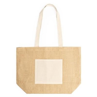 Bolsa de yute laminado con bolsillo
