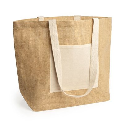 Bolsa de yute laminado con bolsillo
