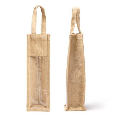 Bolsa de yute laminado con ventana