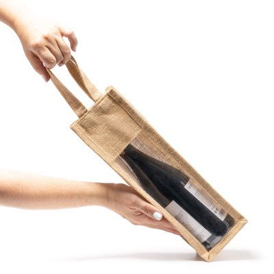 Bolsa de yute laminado con ventana
