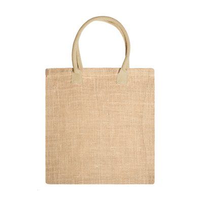 Bolsa de yute natural con asas reforzadas Crudo