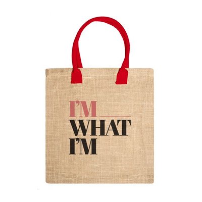 Bolsa de yute natural con asas reforzadas