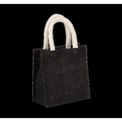 Bolsa de Yute Pequeña Asas Algodón Black