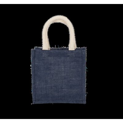 Bolsa de Yute Pequeña Asas Algodón Midnight Blue