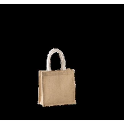 Bolsa de Yute Pequeña Asas Algodón Natural