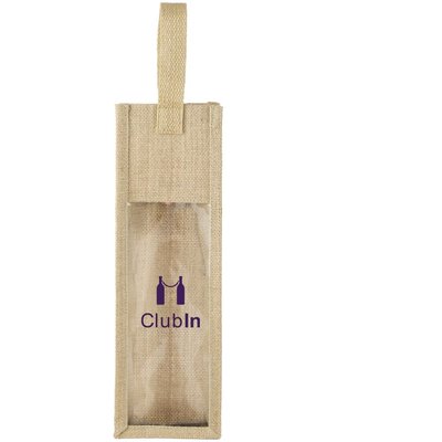 Bolsa de Yute para Vino con Ventana