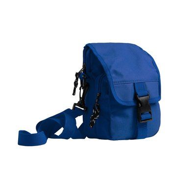 Bolso bandolera con 2 compartimentos y cierre de clip Azul Royal