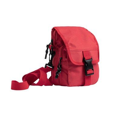 Bolso bandolera con 2 compartimentos y cierre de clip Rojo