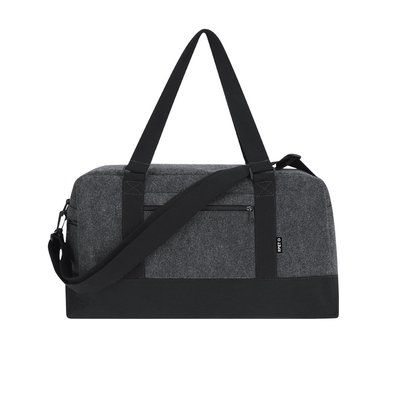 Bolso de fieltro con cremallera y asas Gri