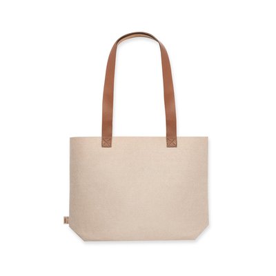 Bolso Fieltro RPET Elegante 6Kg con Asas Polipiel Natu
