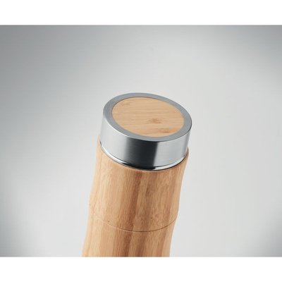 Botella 350ml Doble Pared y Bambú