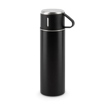 Botella de acero de doble con tapa vaso