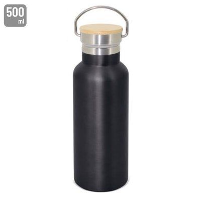 Botella Acero Inox Mate Doble Capa Negro