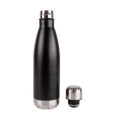 Botella de acero inox reciclado de 500 ml Negro