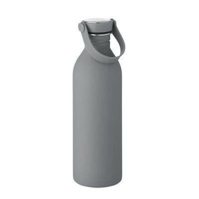 Botella de acero inoxidable acabado caucho 500 ml Gris Piedra