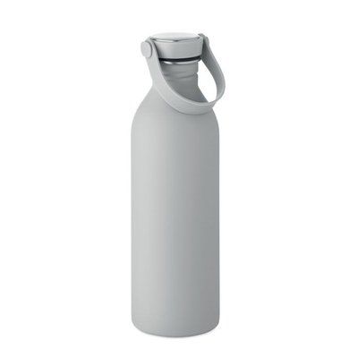 Botella de acero inoxidable acabado caucho 500 ml Gris