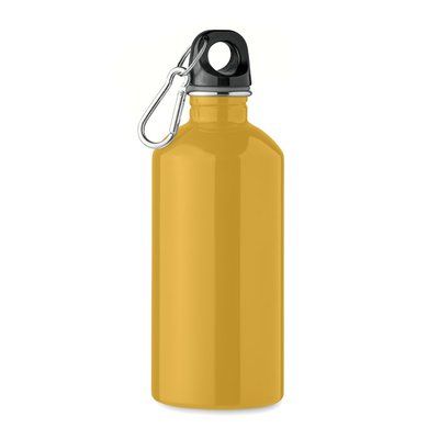 Botella acero reciclado 500 ml con mosquetón Ocre