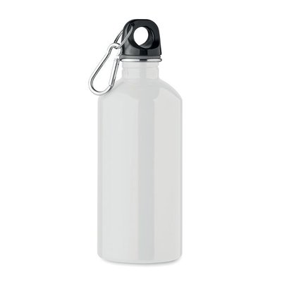 Botella acero reciclado 500 ml con mosquetón
