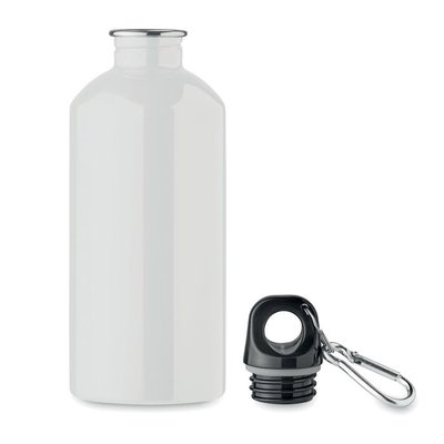 Botella acero reciclado 500 ml con mosquetón
