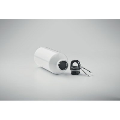 Botella acero reciclado 500 ml con mosquetón