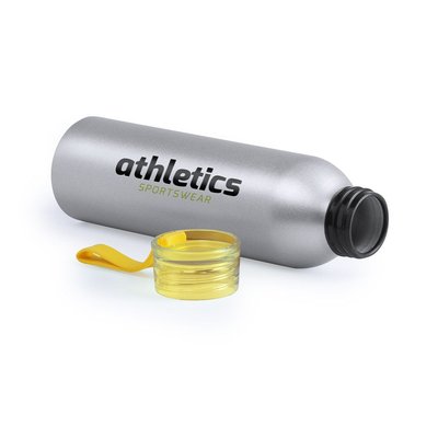 Botella de agua con acabado plateado de aluminio 650 ml