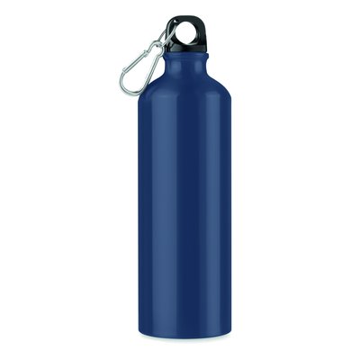 Botella de agua de aluminio con mosquetón (750ml) Azul Marino