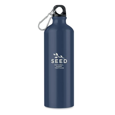 Botella de agua de aluminio con mosquetón (750ml)