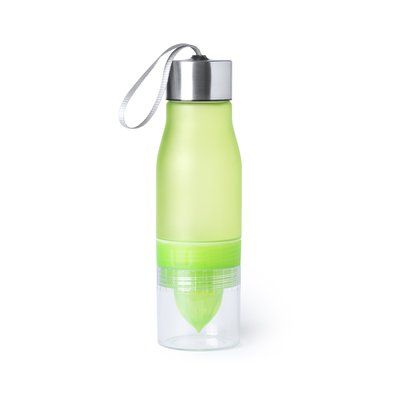 Botella de agua personalizada libre de BPA con exprimidor 700 ml  Verde Claro
