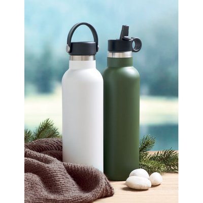 Botella Aislante Inox con 2 Tapones