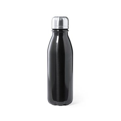 Botella Aluminio 550ml Brillo Negro