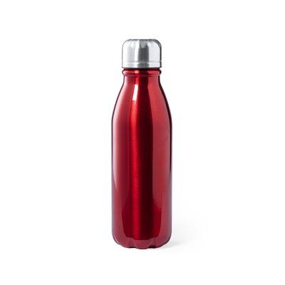 Botella Aluminio 550ml Brillo Rojo