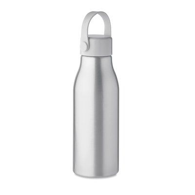 Botella Aluminio 650ml con Asa Plata