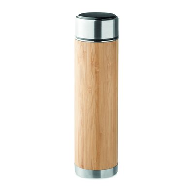Botella Bambú con Termómetro