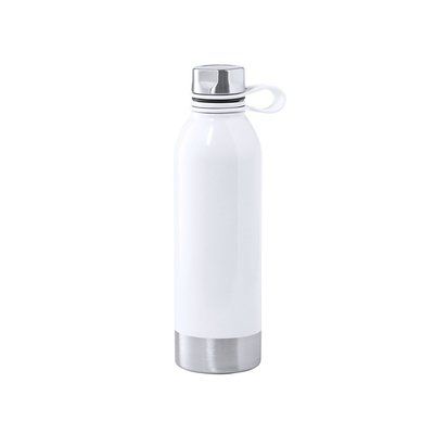 Botella Bicolor Inox 740ml Libre BPA Blanco