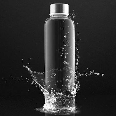 Botella Borosilicato 550ml Tapa Acero