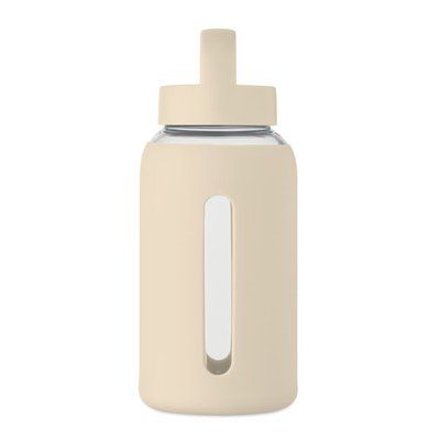 Botella de borosilicato con funda de silicona 600 ml