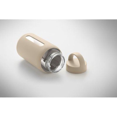Botella de borosilicato con funda de silicona 600 ml