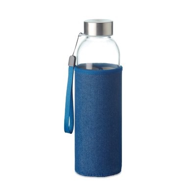 Botella Cristal 500ml con Funda Denim Azul
