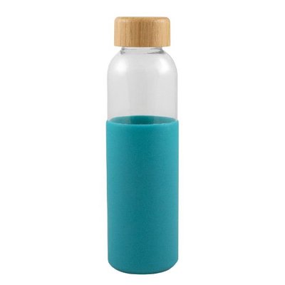 Botella Cristal 500ml Funda Silicona Verde