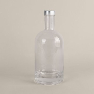 Botella de cristal con tapón de aluminio Plata