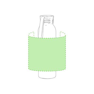 Botella de agua de aluminio con acabado plateado (650 ml)