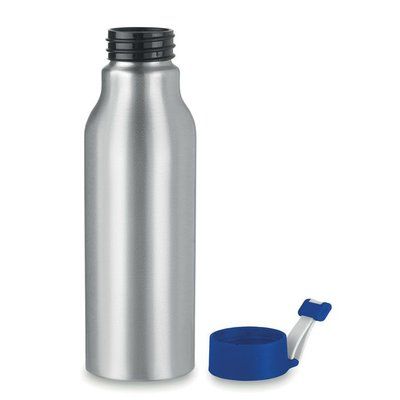 Botella de agua de aluminio con correa de transporte (500 ml) Azul Royal