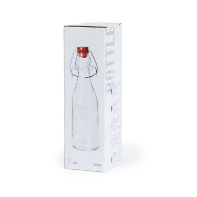 Botella de agua personalizada de cristal con diseño vintage (260 ml)