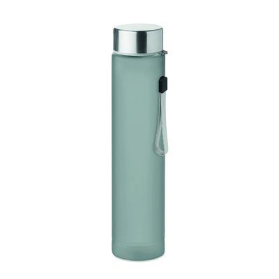 Botella de agua personalizada de tritán sin BPA de viaje (330 ml) Gris
