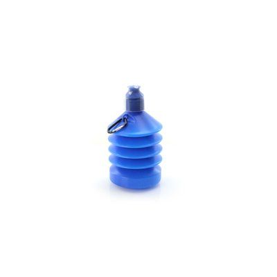 Botella de agua plegable de plástico con mosquetón (580 ml aprox.)