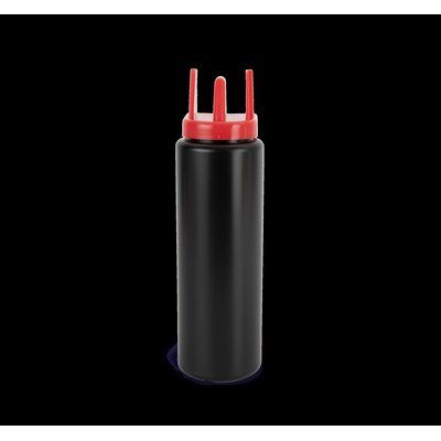 Botella de deporte 1l con tapón higiénico Black / Red