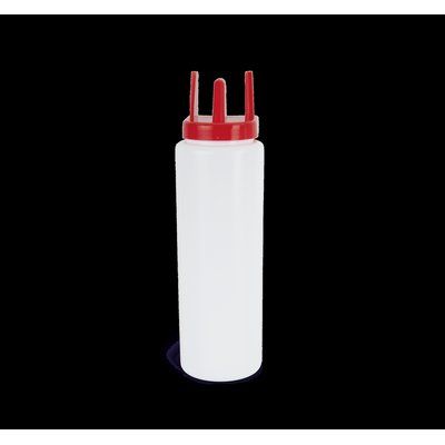 Botella de deporte 1l con tapón higiénico White / Red