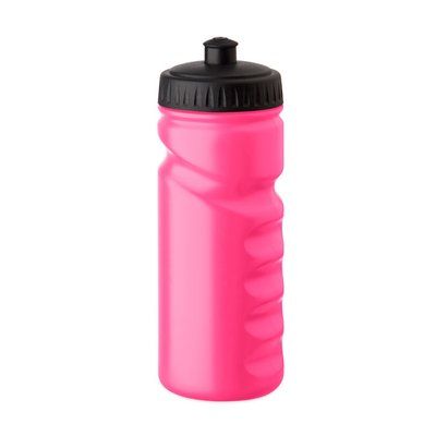 Botella deportiva de plástico duro 500ml Fucsia Fluorescente
