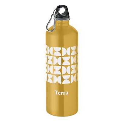 Botella pared simple 1000 ml con mosquetón